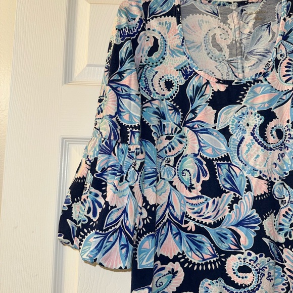 Lilly Pulitzer Carlile Dress High Tide Holy Flockamolie - Picture 4 of 4